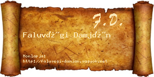 Faluvégi Damján névjegykártya